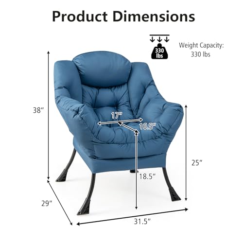 Sillón Lazy Chair Plegable Azul miniatura 3