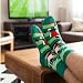 Bxoryn Funny Soccer Socks - Funny Gifts for Men - Football Crew Socks Holiday Birthday Athletic Gifts for Sport Lovers Fans Coach Players Father's Day - 1 Pair, Size 10-13
