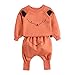 Sanlutoz Carino Animale Manica Lunga Set di Vestiti per Bambini Cotone Abbigliamento per Neonati Moda Vestiti per Bambini 2 Pezzi (6-12 Mesi, BCW9128-FOX)