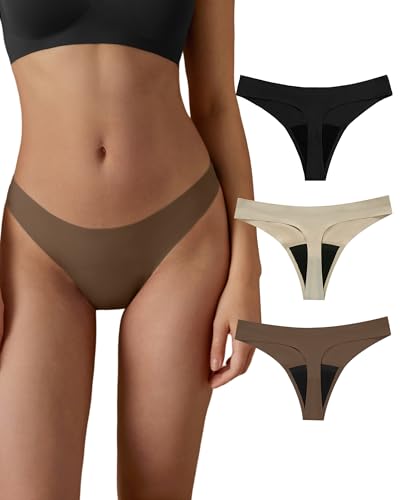 SHARICCA Perioden Unterwäsche Periodenunterschwäsche String Tanga Perioden Tanga Starke Blutung Damen Menstruation Unterwäsche Brazilian (Mehrfarbig-3P09 M)