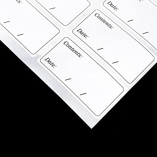 Smukdoo Freezer Labels,100 Pack Removable Frozen Food Storage Labels Stickers,Easy Peel Off Refrigerator Freezer Paper Lables,Size 6 x3cm