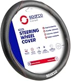 Sparco Coprivolante Origin – Nero/Rosso – Logo In TPU – Universale, Antiscivolo E Resistente – Design Sportivo Racing