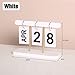 SUPTEC Perpetual Daily Flip Calendar for Desk Reusable Office Desktop Decor Home Accessories Photography Props (White)