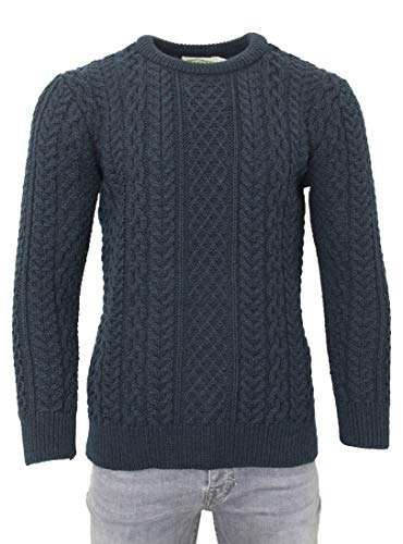 Aran Crafts Aran Crew Neck Sweater (100% Wool)