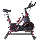 MANILLAR Y SILLIN AJUSTABLES: Ajusta la posición del manillar a tu gusto y regula el asiento a tu altura (Ajustable altura (15 cm) y horizontal (8 cm)). para que realices tu sesión de spinning cómodamente.