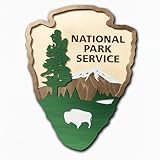Wooden National Park Service Badge Sign, Wooden Nature & Camping Wall Decor, Nature-Inspired Home Decor, Gift for Natural Lover