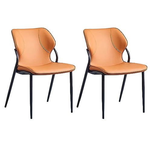 Chaise de salle à manger en simili cuir et métal LiChA (Lot de 2) pour cuisine et salon moderne