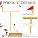 Jenaai 2 Pcs Football Field Goal Post Set with 4 Inflatable Balls, 2 Kicking Tee, Pump Easy Assembly Sport Foot Accessories 8 x 6 ft Adjustable Ball Goal Post for Backyard Game