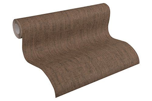 A.S. Création Saffiano 339849 33984-9 Papier peint intissé aspect vintage Marron 10,05 x 0,53 m