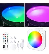 DeeprBlu Poolbeleuchtung Unterwasser Akku mit Fernbedienung, Whirlpool Beleuchtung Unterwasser mi...