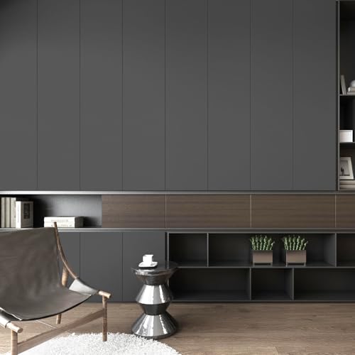 Papel pintado autoadhesivo de plástico lavable de alta densidad gris oscuro 4