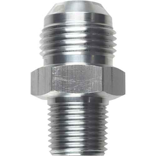 ICT Billet Straight -12AN Flare Male to 1/2"NPT Pipe Adapter Fitting 12 AN Bare Aluminum AN816-12-08A by ICT Billet - Image 3
