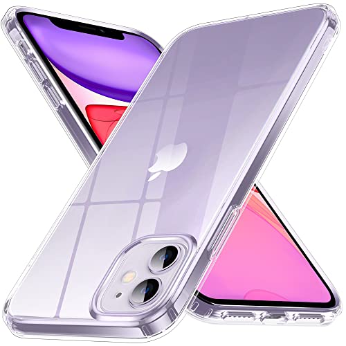 Anqrp Zero Seriesr Kompatibel mit iPhone 11 Hülle, Anti-Gelb Minimalistische Durchsichtig Schutzhülle, Eckige Handyhülle für iPhone 11 6,1 Zoll, Transparent