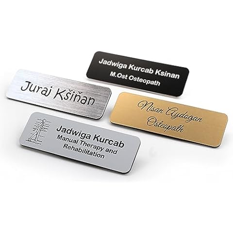 Personalised Premium Name Badge with Pin Cover