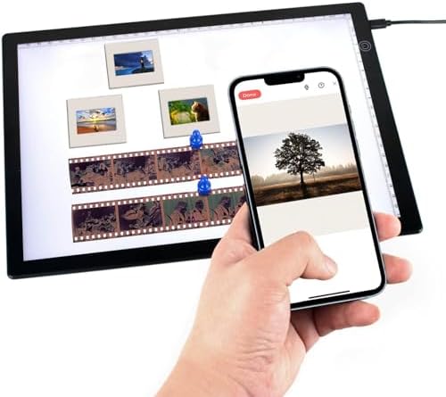 Slide Viewer Light Pad, Ultra Thin USB C Powered Light Scanner for Old Photo Slide and Film Negative Scanning with 3 Levels of Brightness, for Tattoo Drawing, Sketching, Stenciling