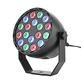 Mehrere Steuerungsmodi: Diese Bühnenlampe wird mit einer Fernbedienung geliefert, für eine einfachere Verwendung. Es verfügt über mehrere Kontrollmodi, unterstützt automatische Steuerung, Kontrolle des Klangs und Fernsteuerung.