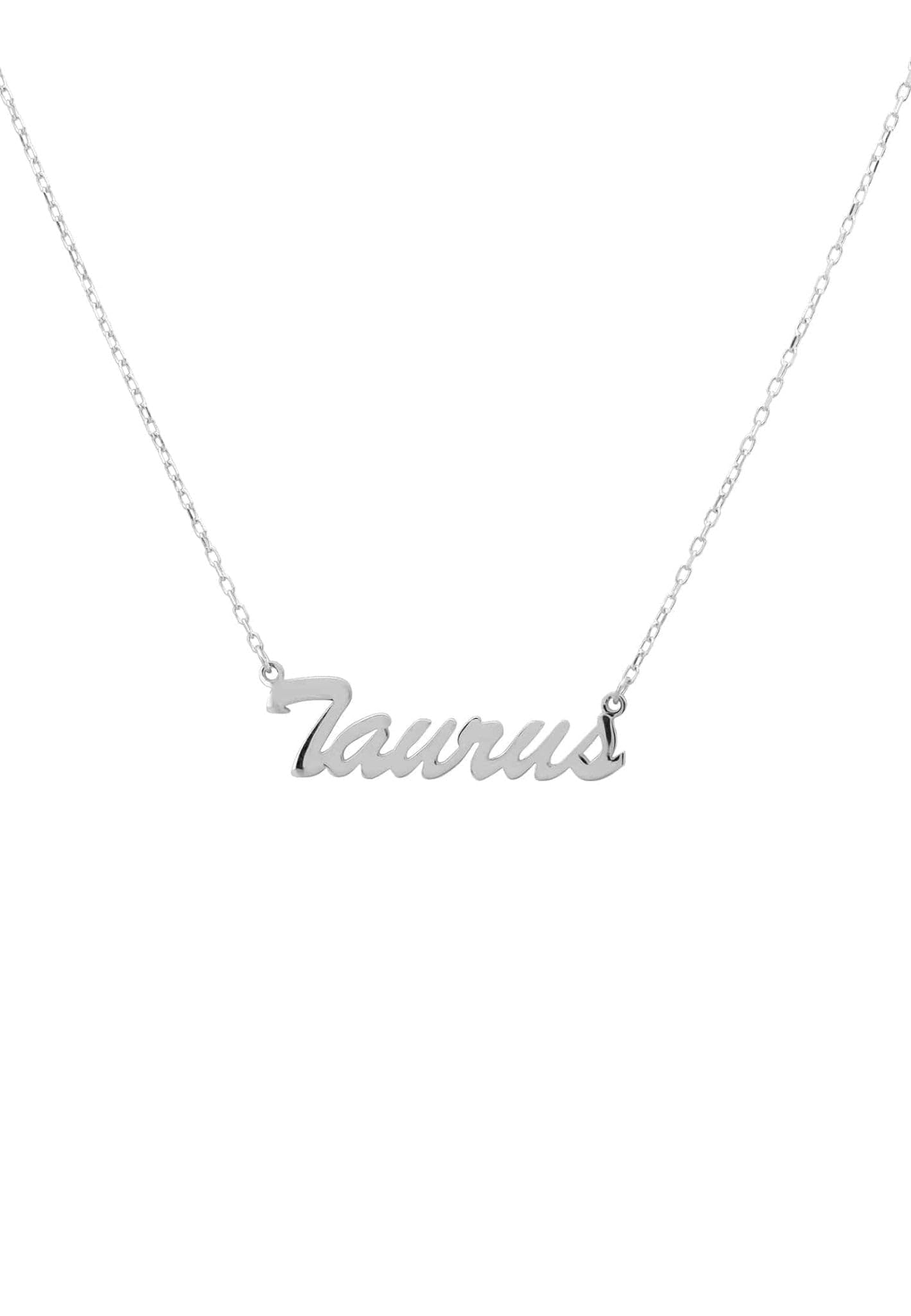 LATELITAZodiac Taurus Choker Necklace Rhodium Plated Sterling Silver Silver Zodiac & Astrology 40-45 CM