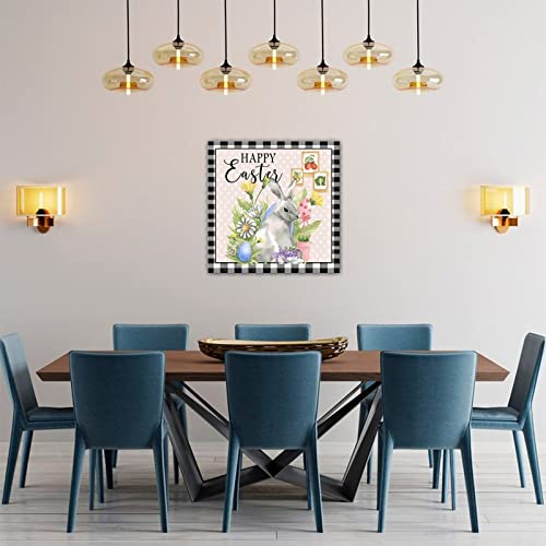 Panneau vertical bois Happy Easter Bunny pour rompre la monotonie - 5