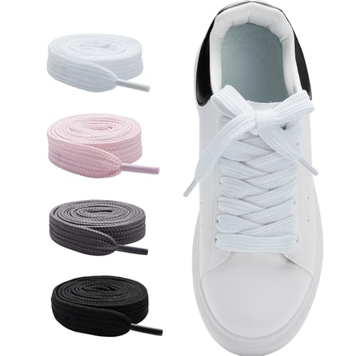 CCSOFTIME Lacci Scarpe bianchi Piatti 16mm per Adidas Campus 00s Sneaker, Lacci Sostitutivi Spessi per Uomo e Donna 140 CM