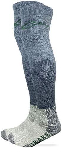 Drake Mens Heavyweight Merino Wool Wader Socks 1 Pair Pack (Charcoal, Shoe Size 9-13 - Sock Size Large)