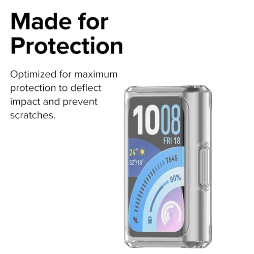 Image of Wisely Protective Case Cover Compatible for Huawei Band 11 Pro | SmartWatch Full Screen Protector Soft Case HD Clear - Transparent