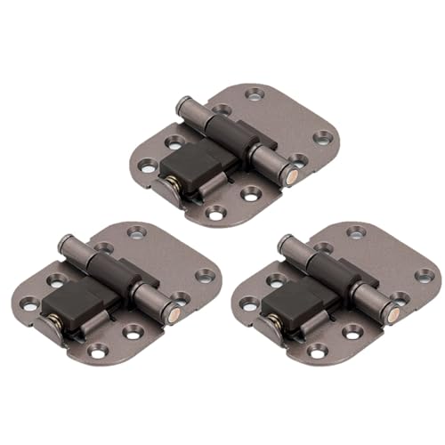 nakao 中尾製作所 面付けセンターヒンジ（位置決め付）NP-31 平蝶番 GB塗装 DIY 折戸 蝶番 取り付け面を傷つけない面付仕様 中心を合わせの突起により簡単取付可能【3個入り】のサムネイル