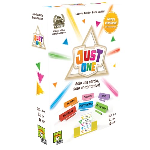 Asmodee JUST ONE Refresh – Party Game Cooperativo di Parole – Divertente Gioco da Tavolo per Famiglia e Amici – 3-7 Giocatori – Età 8+ – Italiano