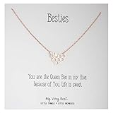 My Very Best Dainty Bee on Beehive Necklace (Rose Gold Plated Brass)