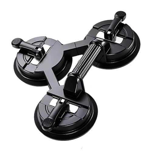 2025 Upgraded Adjustable Granite Seam Setter with Vacuum Suction Cups for Seam Joining and Leveling, Floor Suction Cup Countertop Installation Tool for Granite, Marble, Stone, Slab, and Glass (Black2)