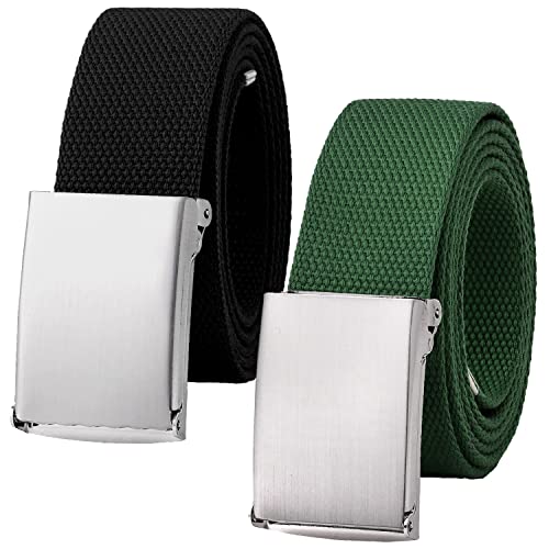 Image of Falari Canvas Web Belt Fully Adjustable Cut to Fit Golf Belt Flip Top Buckle