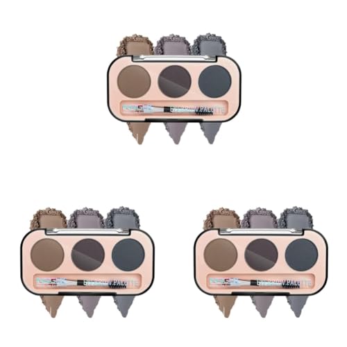 Image of INSIGHT Eyebrow Palette | Smooth Texture | Water Resistant | Good Intensity|Buildable Color |Easy To Blend |Fine Milled Powder|Multicolor-6g (Pack of 3)