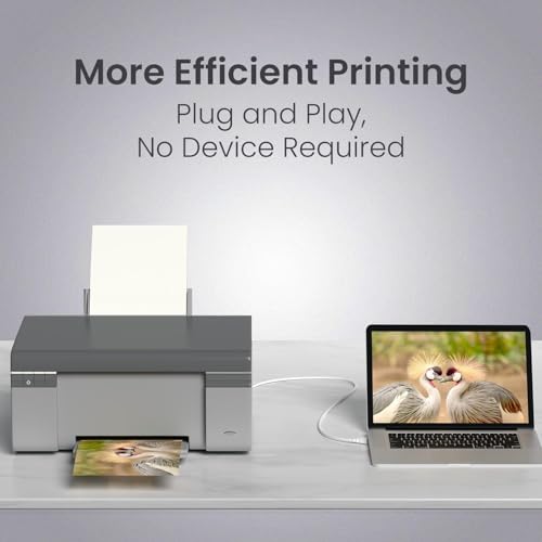 Image of USB 3.0 High Speed Printer Cable 10 Meter - A Male to B Male for HP, Canon, Epson, Scanner, Printer, Computer, Laptop - White
