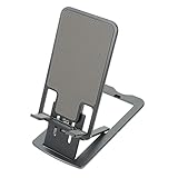 IWOWHERO Faltbarer Handyhalter aus Aluminiumlegierung Verstellbarer Tischständer für Smartphones für Schreibtisch mit Rutschfestem Silikonpolster für Optimalen Halt
