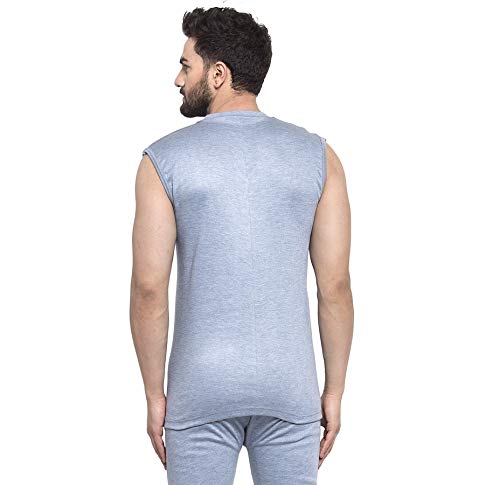 Image of UZARUS Men's Sleeveless Solid V Neck Thermal TOP