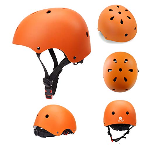 Glaf Toddler Helmet Kids Bike Helmets for 8-14 Years Old Baby Girls Boys Multi-Sport Helmet Adjustable Skateboard Bicycle Helmet Lightweight 3 Sizes for Toddler to Youth (Orange, Medium)