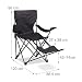 Relaxdays Silla Camping Plegable con Reposapiés y Soporte Bebidas, Acero y Poliéster,...