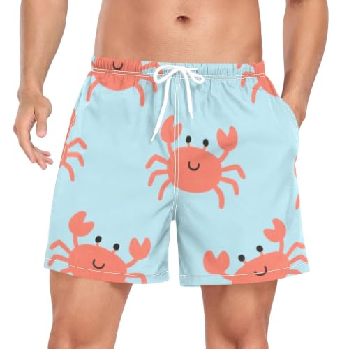 Bañador de secado rápido azul cangrejo para running y playa de hombre