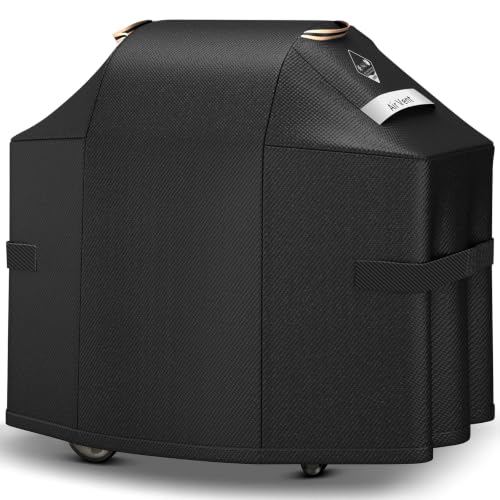 [Upgraded 1000D Heavy Duty Fabric] 58" Grill Cover for Weber Genesis II,LX 300 and Genesis 300 Series Outdoor Gas Grill,Waterproof BBQ Cover,Tear & Fade Resistant 7130 Gas Grill Cover for Weber Grill