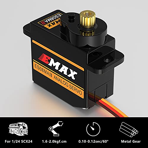 Epinon Emax Servo Es08Maii 12G Analog Rc Servo For 1/24 Axial Scx24 Bronco/Jlu/C10/Gladiator/Deadbolt/B17 Rc Crawler Car Upgrade Parts #TOP3