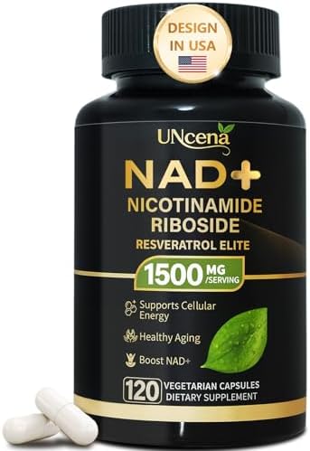 NAD Supplement 1500mg – Liposomal NAD+ Nicotinamide Riboside with Resveratrol, NAD Plus Boosting – Support Cellular Health, Stamina & Healthy Aging for Women & Men- 120 Capsules