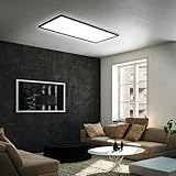 BRILONER - LED Panel, Ultra Slim Ceiling Light with Backlight Effect, 58x20x3 cm, 22W, 30000 lum, 4000K, LED Flush mount, Living Room, Office, Kitchen Ceiling Lights, Black - Image 5