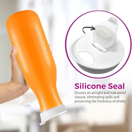 DilaBee Water Carafe with Lids - 50 Oz - Plastic Juice Pitcher Carafes for Mimosa Bar, Milk, Smoothie, Iced Tea - Drink Containers for Fridge - Food Grade, BPA-Free - 3 Pack - Not Dishwasher Safe - Thumbnail 3