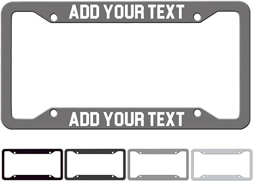 Miniatura 10 de Marcos personalizados para placa de matrícula, personaliza el soporte para matrícula, diseño de patrón brillante, 2 agujeros, cubierta de aluminio