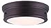 CANARM LTD IFM624A15ORB Boku ORB 3 Bulb 15 Inch Flush Mount Oil Rubbed Bronze with Flat Opal Glass