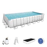 piscine terracina Struttura in Tritech Bestway 56475-2 Set Piscina Fuori Terra Power Steel Rettangolare da 732x366x132 cm