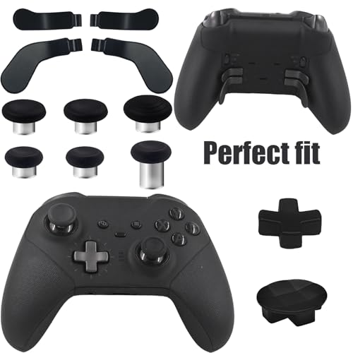 Image of 13 in 1 Accessories for Xbox One Elite Series 2 Controller,Metal Thumbsticks for Xbox Elite Wireless Controller Series 2 Core,Elite Controller Series 2 Controller Accessory Replacement Parts(Black)