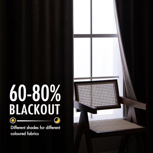 MIULEE Dark Green Velvet Curtains Eyelet with Gold Foil,2 Panel Set 90 Inch Drop Curtains for Living,Super Soft Insulated Velvet Curtain for Bedroom,Thermal Blackout Curtain 46 x 90 Inch - Image 9