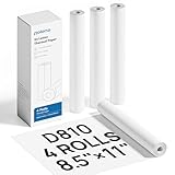 POLONO D810 Thermal Printer Paper 8.5 x 11 Inch, Advanced Thermal Printing, US Letter Size Thermal Paper Compatible with D810, Size 8.5' x 11', 4 Pack, 7m