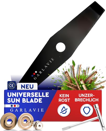 GARLAVIE Mulchmesser Freischneider 2-Flügel Häckselmesser für Motorsense Robustes Ersatzmesser für Gestrüpp & Unkraut