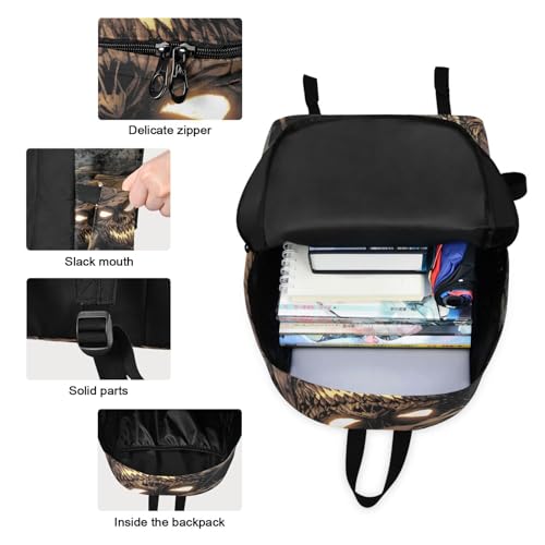 Backpack Lunch Bag Set Halloween Scarecrow Print, Big Storage Travel Backpacks with Insulated Lunch Box for Office Hiking Picnic3